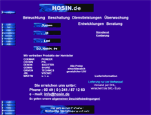 Tablet Screenshot of hosin.de
